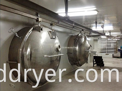 Pilot vacuum freeze dryer for food production